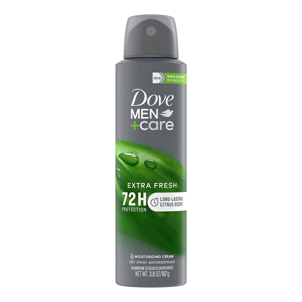 Dove Men Plus Care Extra Fresh 48 Hour Antiperspirant and Deodorant Dry Spray, 3.8 Oz